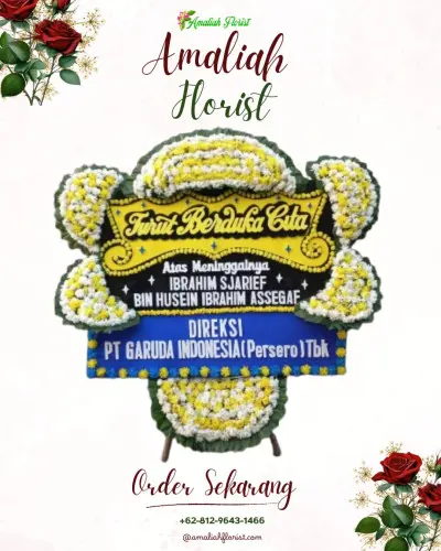 Papan Bunga Duka di Puger Jember